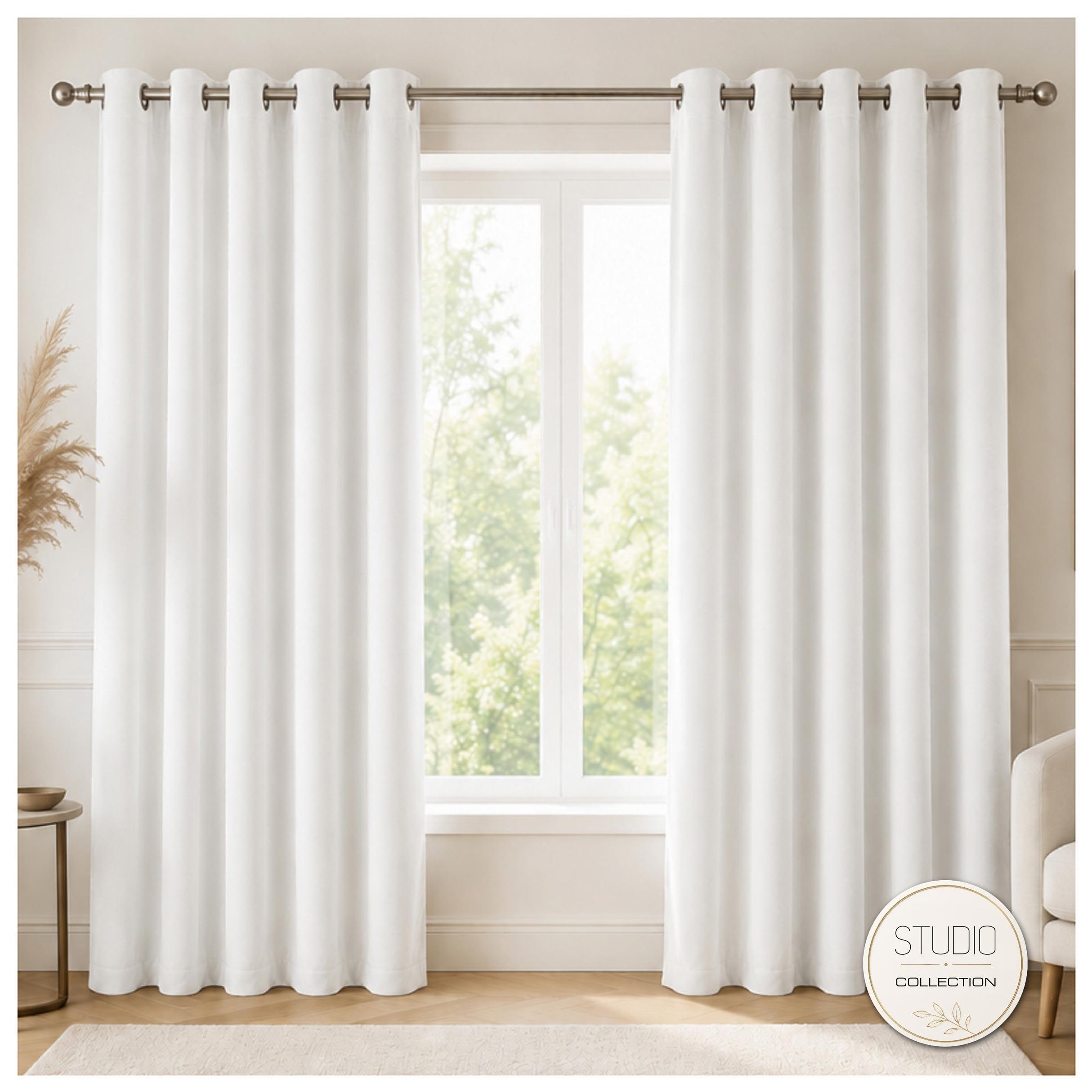 Zasłona Velvet na Przelotkach 140 × 245 cm – Biała
