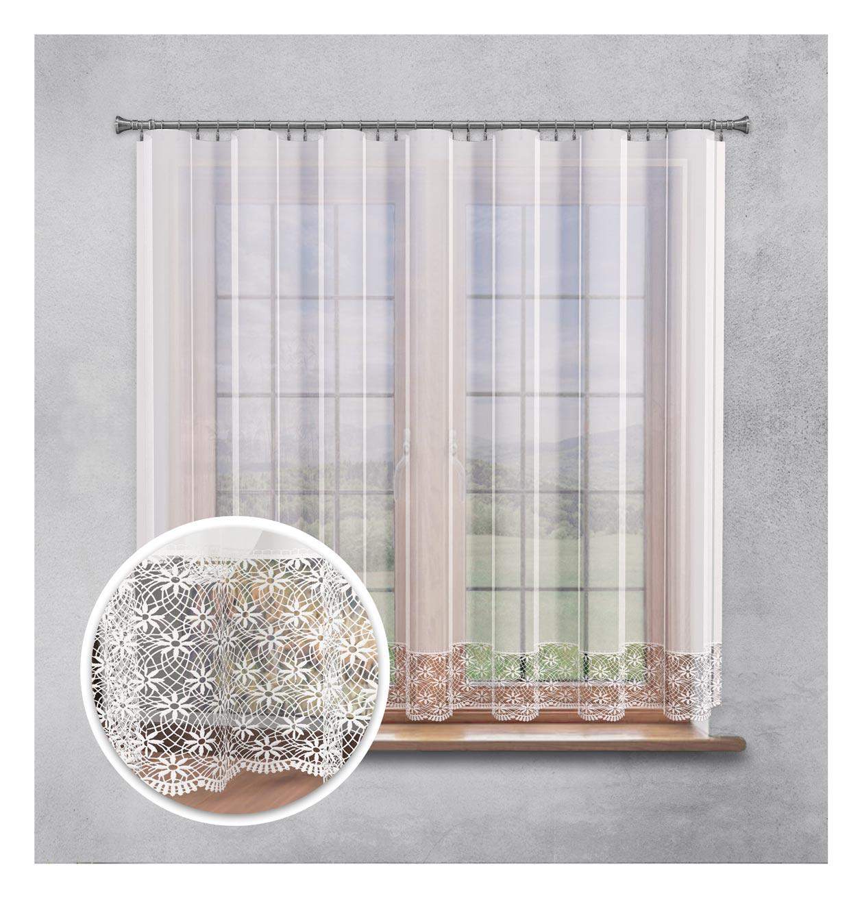 Firana Woalowa z Gipiurą 20 cm – 160x400 cm G31
