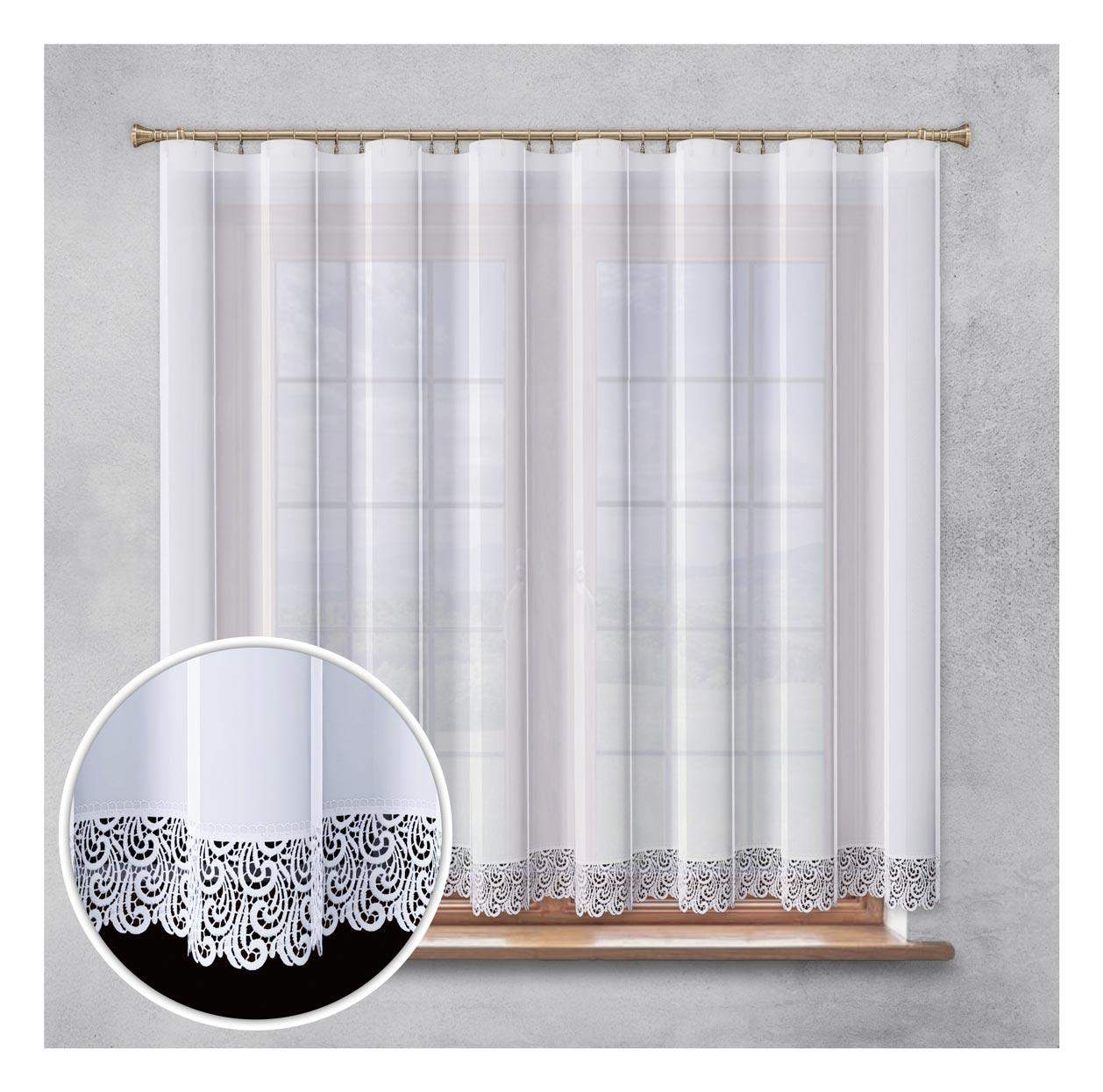 Firana woalowa z gipiurą (10 cm) – 160x300 cm G46