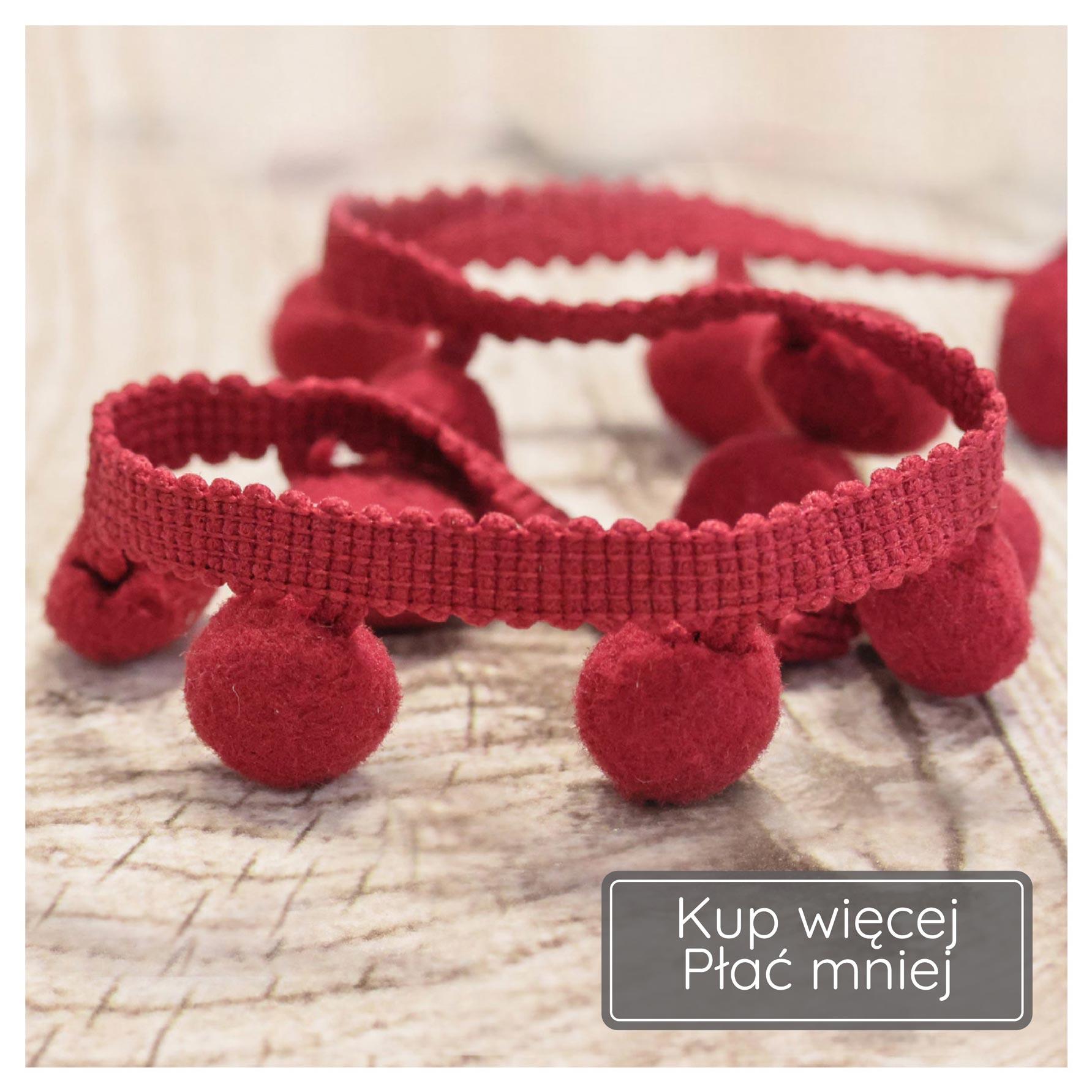 Taśma dekoracyjna z pomponami BL014 Red