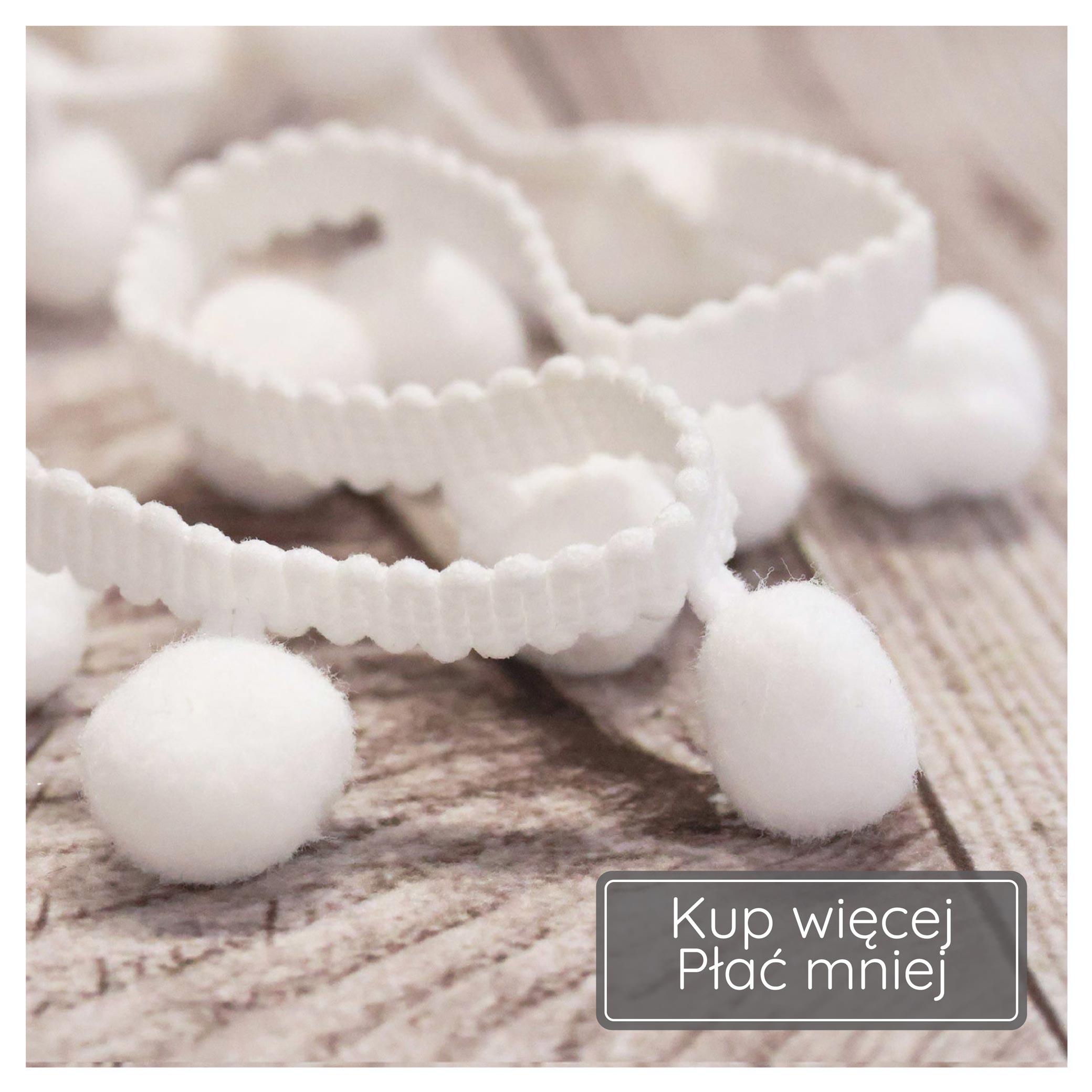 Taśma dekoracyjna z pomponami BL014 White